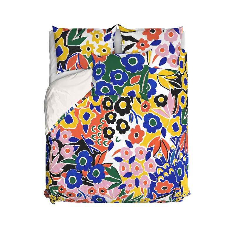 Capa-de-Edredom-Uba--Multiflor-Amarelo-e-Rosa