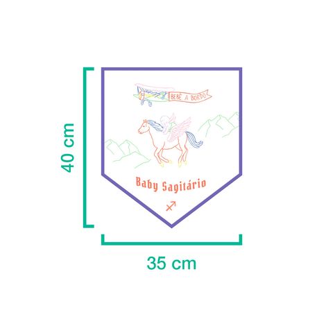Flâmula Baby Sagitário Laranja 03 e Azul