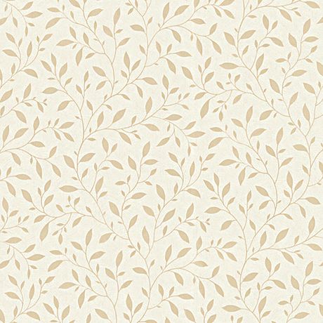 Papel de Parede Vinílico Mini Folhas Bege e Marrom