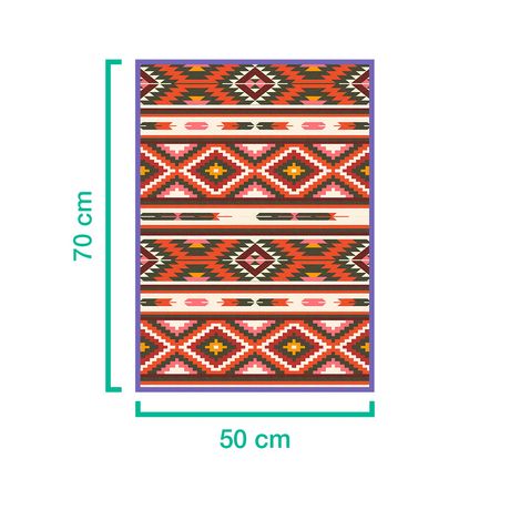 Pano de Prato Tapeçaria Kilim Amarelo e Rosa