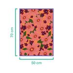 Pano-de-Prato-Floral-Pattern-Vermelho-e-Verde