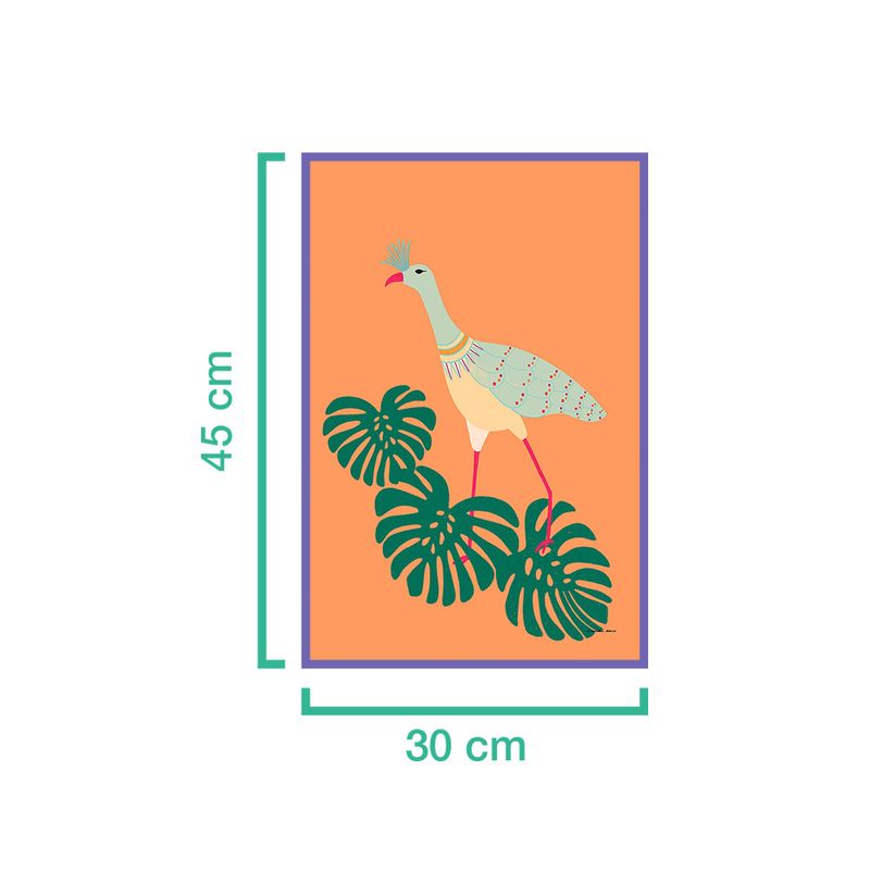 Quadro-Granja-da-Manu-Laranja-e-Azul-Marinho