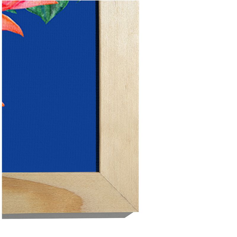 Quadro-Tropicana-Floral-Azul-e-Rosa