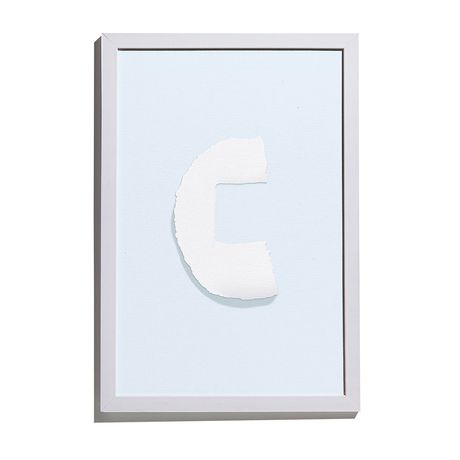 Quadro ABC Azul e Branco