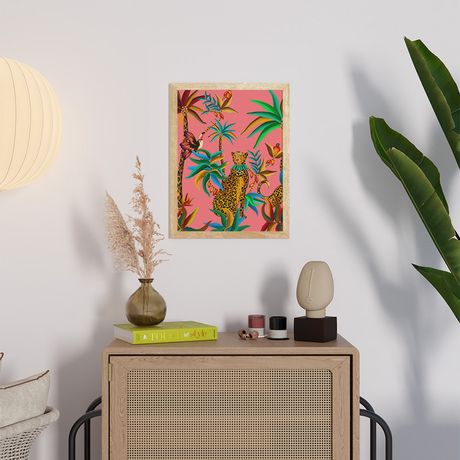 Quadro Amor Selvagem Rosa e Amarelo