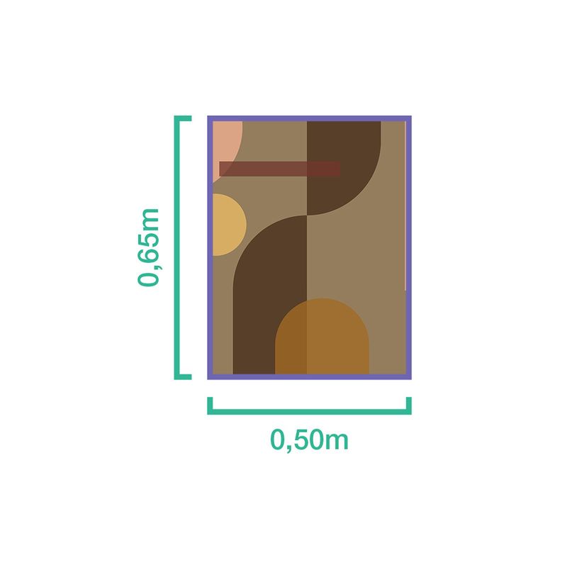 Quadro-Geometrico-Circulos-Marrom-e-Rosa