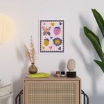 Quadro-Flower-Power-II-Amarelo-e-Rosa