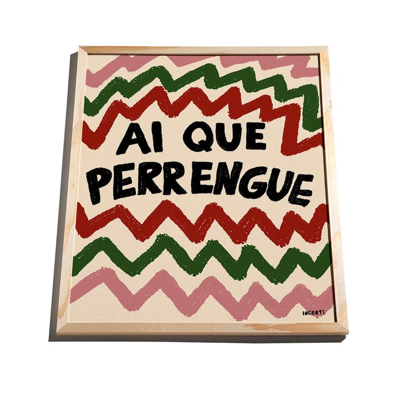 Quadro-Que-Perrengue-Vermelho-e-Rosa