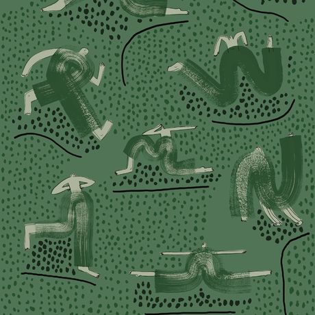 Papel de Parede Vinílico Andando do meu jeito I Verde