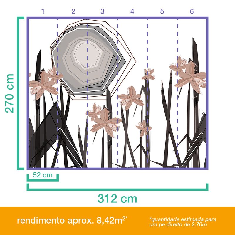 Painel-de-Parede-Katleya-Cinza-e-Bege