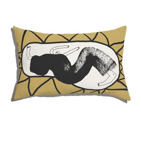 Capa de Almofada Andando do meu jeito III Amarelo e Preto