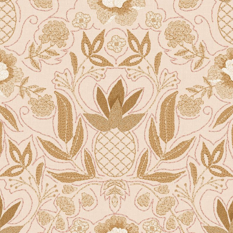 Papel-de-Parede-Abacaxis-Marrom-e-Bege