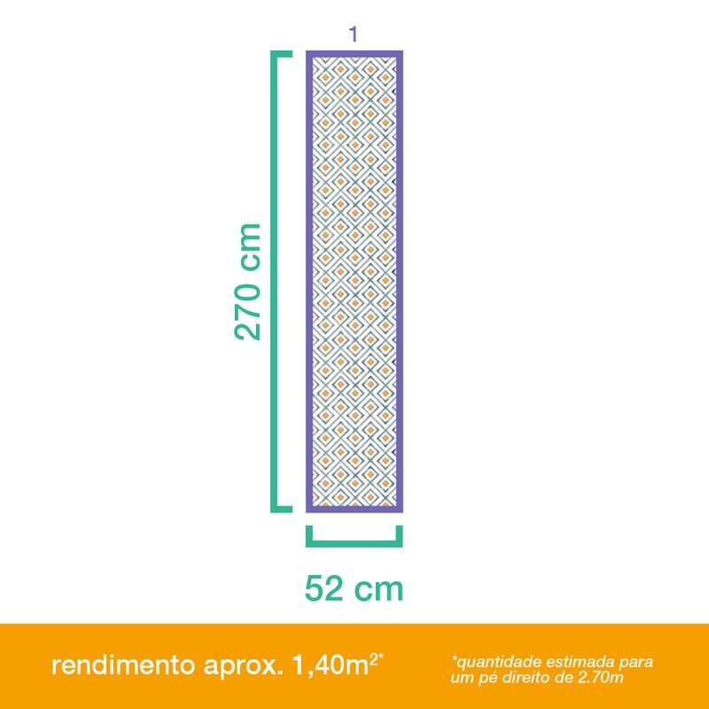 Papel-de-Parede-Linhas-Losangos-Azul-e-Laranja