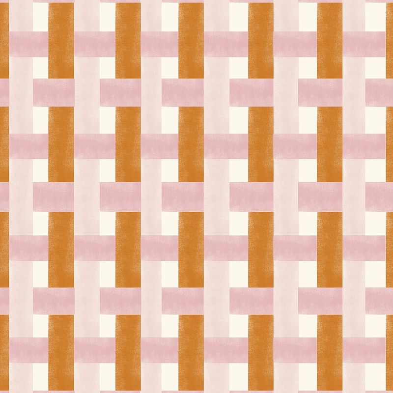 Papel-de-Parede-Listrado-Retangulo-Laranja-e-Rosa