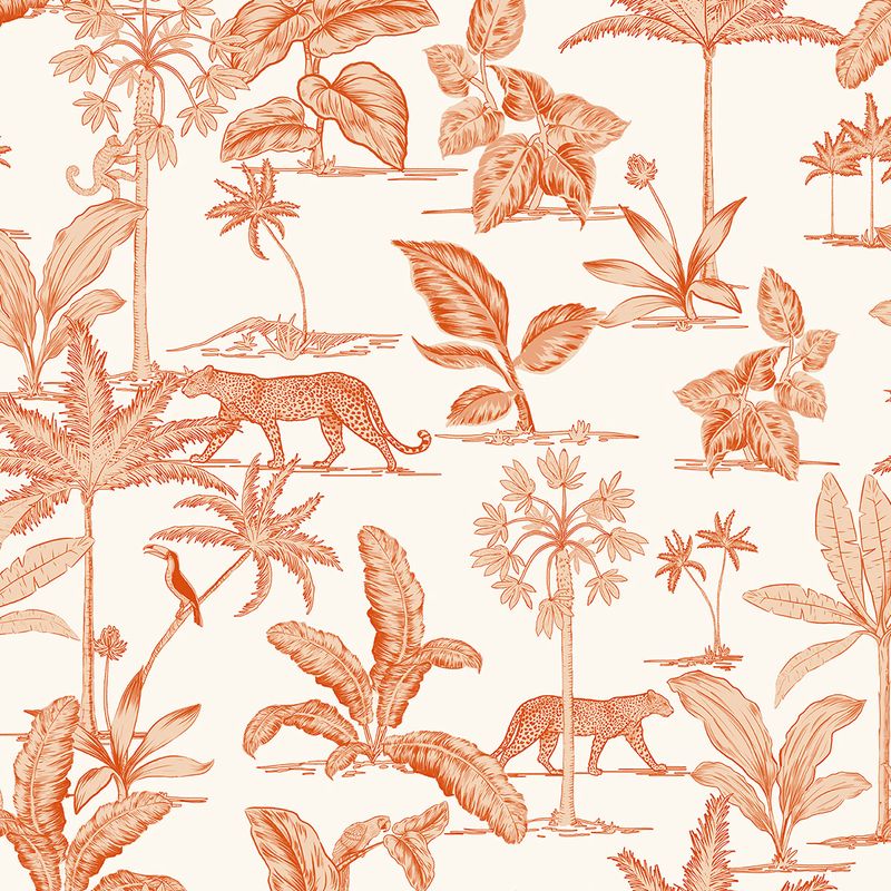 Papel-de-Parede-Toile-de-Jouy-Selva-Laranja