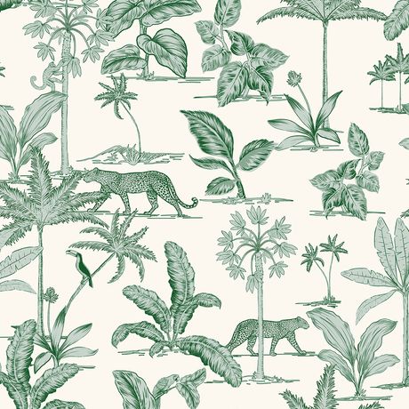 Papel de Parede Toile de Jouy Selva Verde