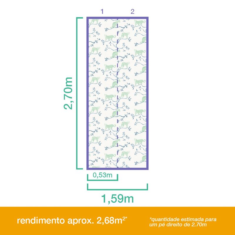 Painel-de-Parede-Felinos-Verde-e-Azul