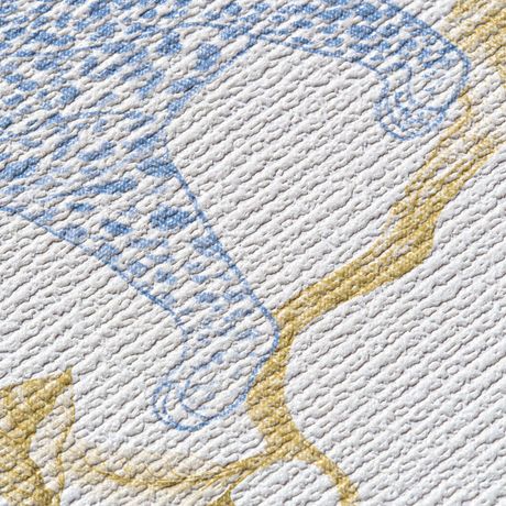 Painel de Parede Felinos Azul e Amarelo