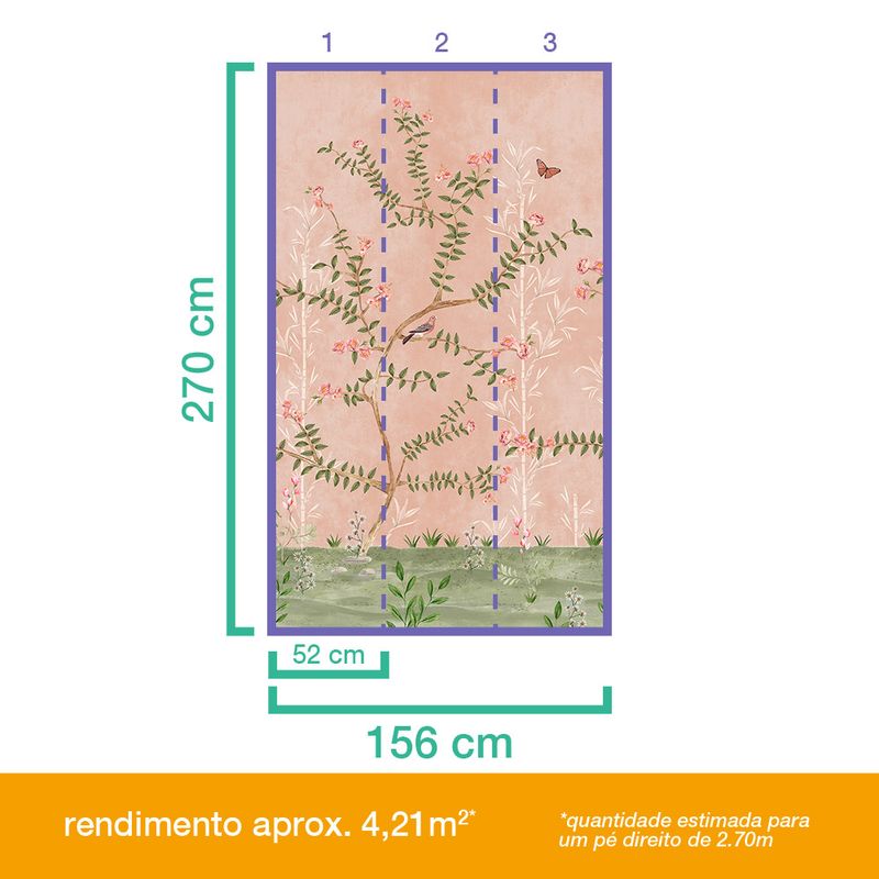 Painel-de-Parede-Chinoisserie-Rosa-e-Verde