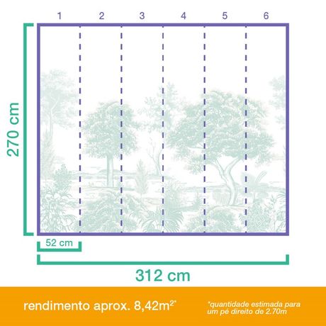 Painel de Parede Arvoredo Verde