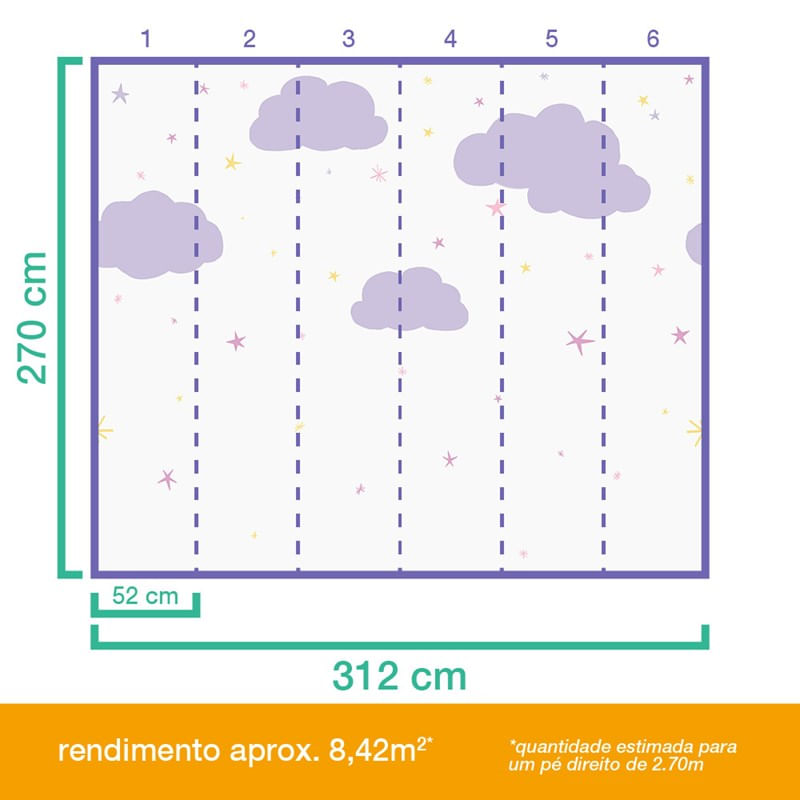 Painel-de-Parede-Nuvens-Lilas