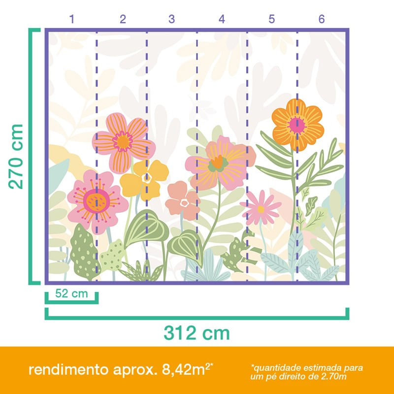 Painel-de-Parede-Flores-Graficas-Amarelo-e-Rosa