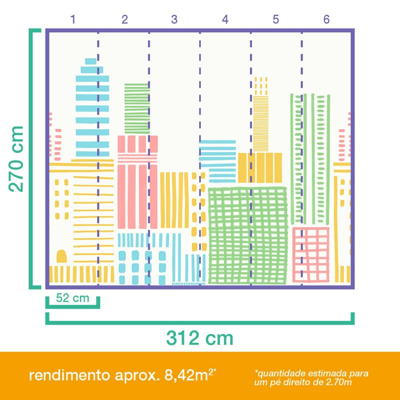 Painel-de-Parede-Olhando-a-Cidade-Amarelo-e-Azul