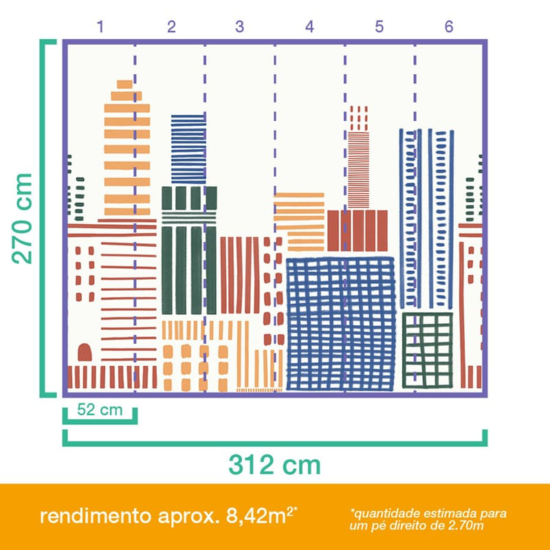 Painel-de-Parede-Olhando-a-Cidade-Azul-e-Amarelo