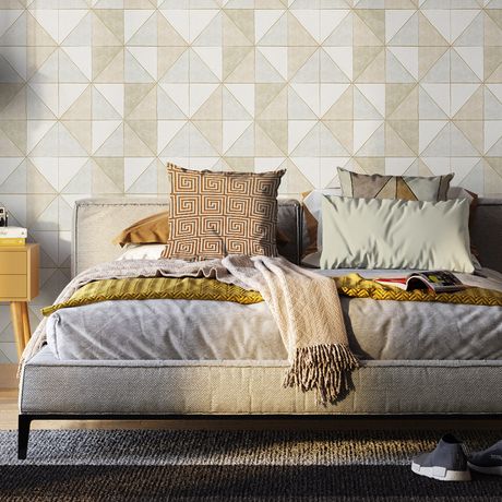 Capa de Almofada O velho novo clássico Ocre e Bege