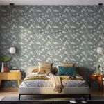Papel-de-Parede-Vinilico-Flores-na-Selva-Verde-e-Branco