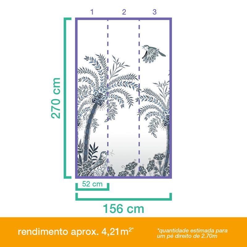 Painel-de-Parede-Palmeiras-I-Branco-e-Azul-Marinho