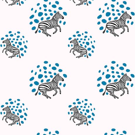 Papel de Parede Vinílico Bolinhas de Zebra Branco e Preto