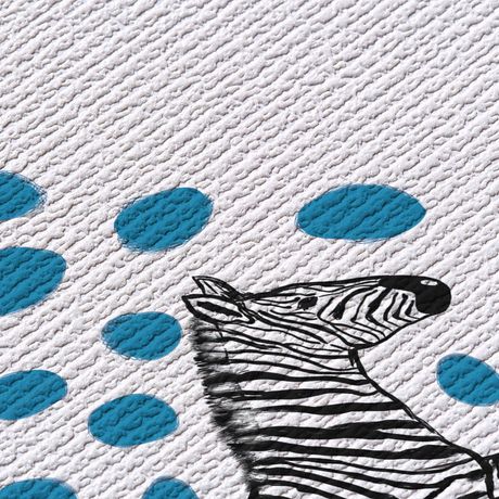 Papel de Parede Vinílico Bolinhas de Zebra Branco e Preto