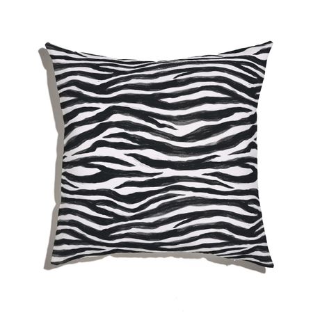 Capa de Almofada Listras de Zebra Preto e Branco