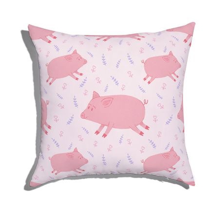 Capa de Almofada Oinc! I Rosa e Lilás