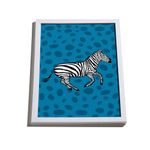 Quadro-Bolinhas-de-Zebra-I-Azul-e-Preto