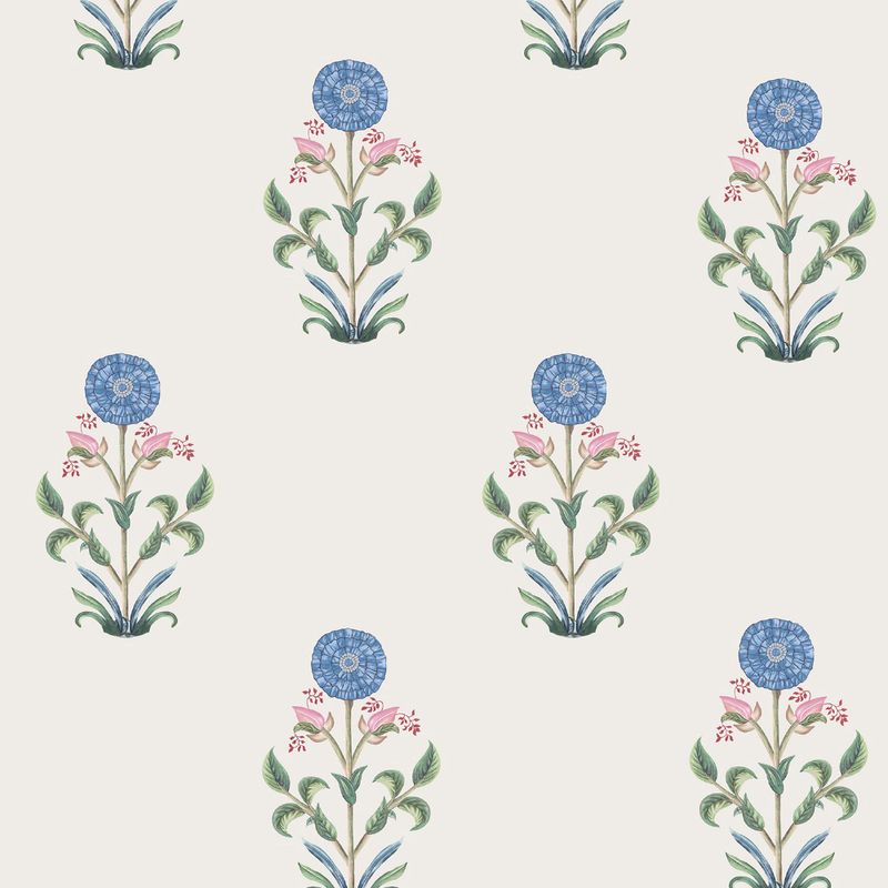 Papel-de-Parede-Vinilico-Flores-Felizes-Azul-e-Bege