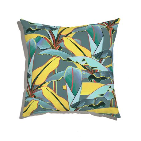 Capa de Almofada Folhagens Sonhos I Verde e Amarelo