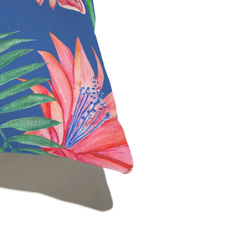 Capa-de-Almofada-Tropicana-Floral-Azul-e-Rosa