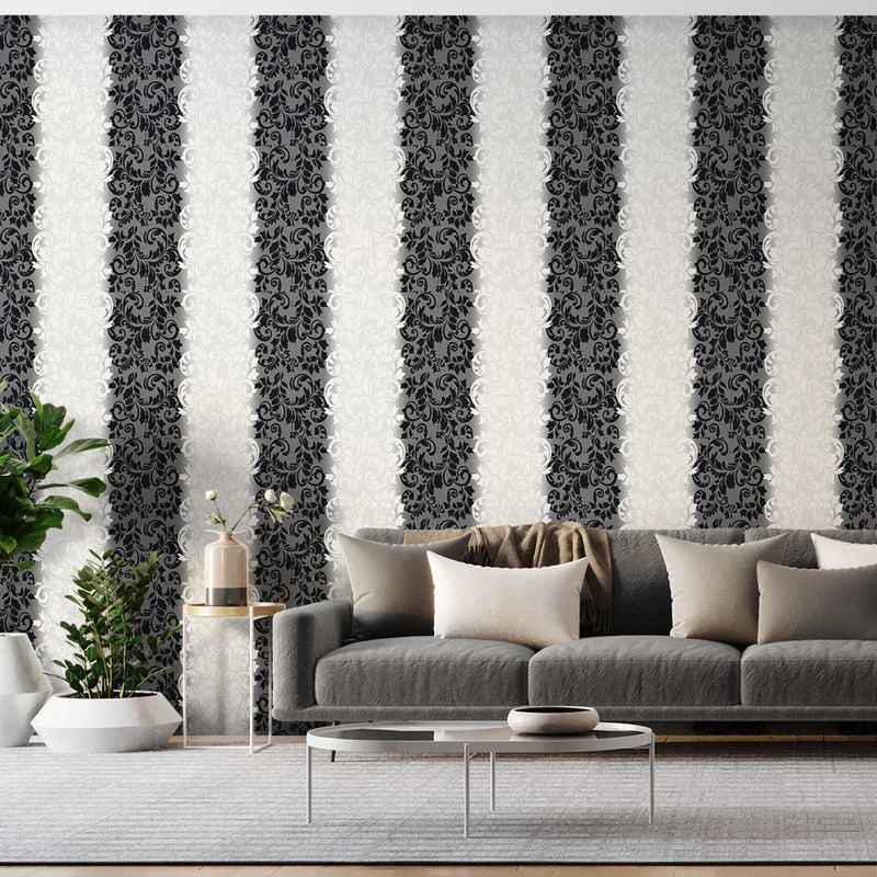 Papel-de-Parede-Vinilico-Arabesco-Degrade-Preto-e-Branco