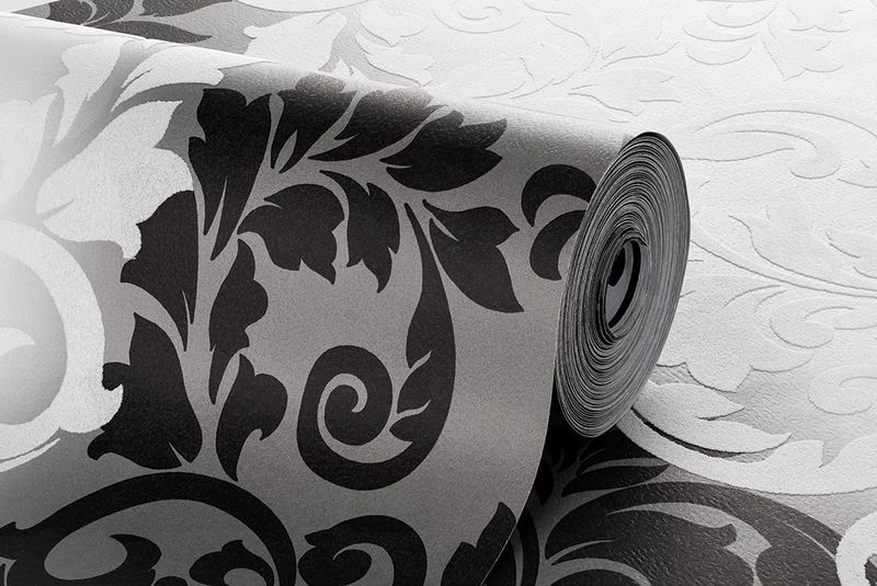 Papel-de-Parede-Vinilico-Arabesco-Degrade-Preto-e-Branco