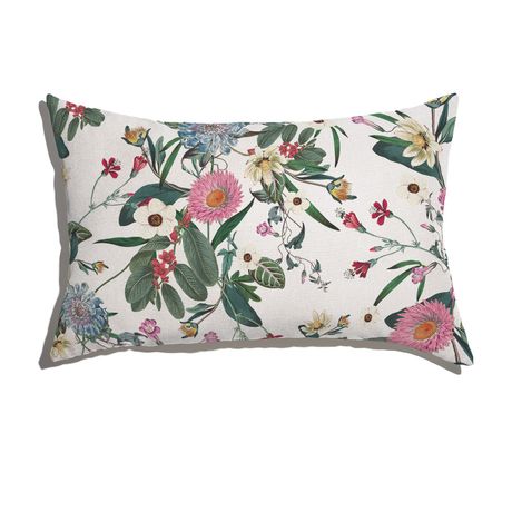 Capa de Almofada Floral Cool Branco