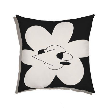 Capa de Almofada Funny Dreams Branco e Preto