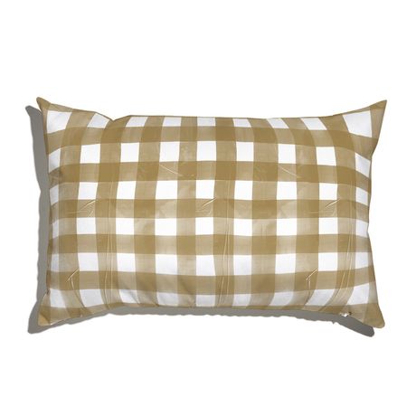 Capa de Almofada Piquenique Marrom e Branco