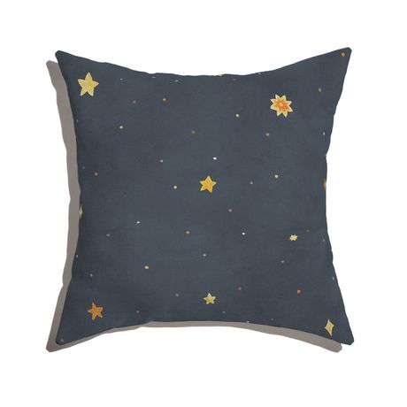 Capa de Almofada Estrelas Azul Marinho e Amarelo