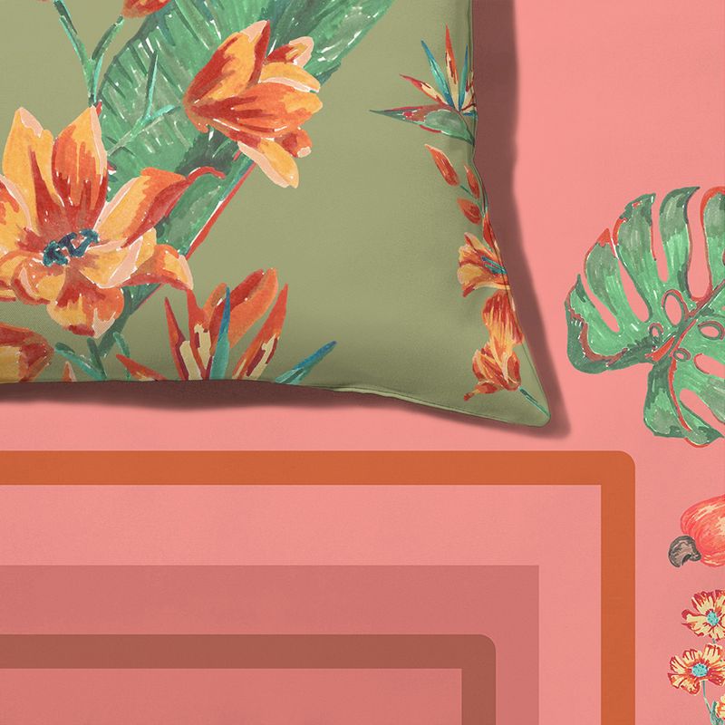 Capa-de-Edredom-Arara-com-Bordas-Verde-e-Rosa