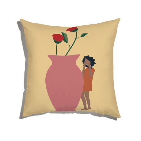 Capa de Almofada Meninas I Mostarda e Verde