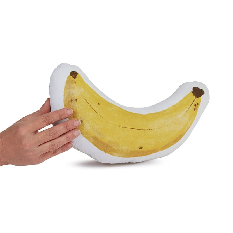Almofada-Toy-Dentro-da-Selva-Banana-Amarelo-e-Marrom