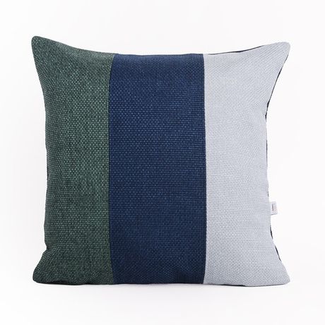 Capa de Almofada Básica Trio Menta e Azul Marinho