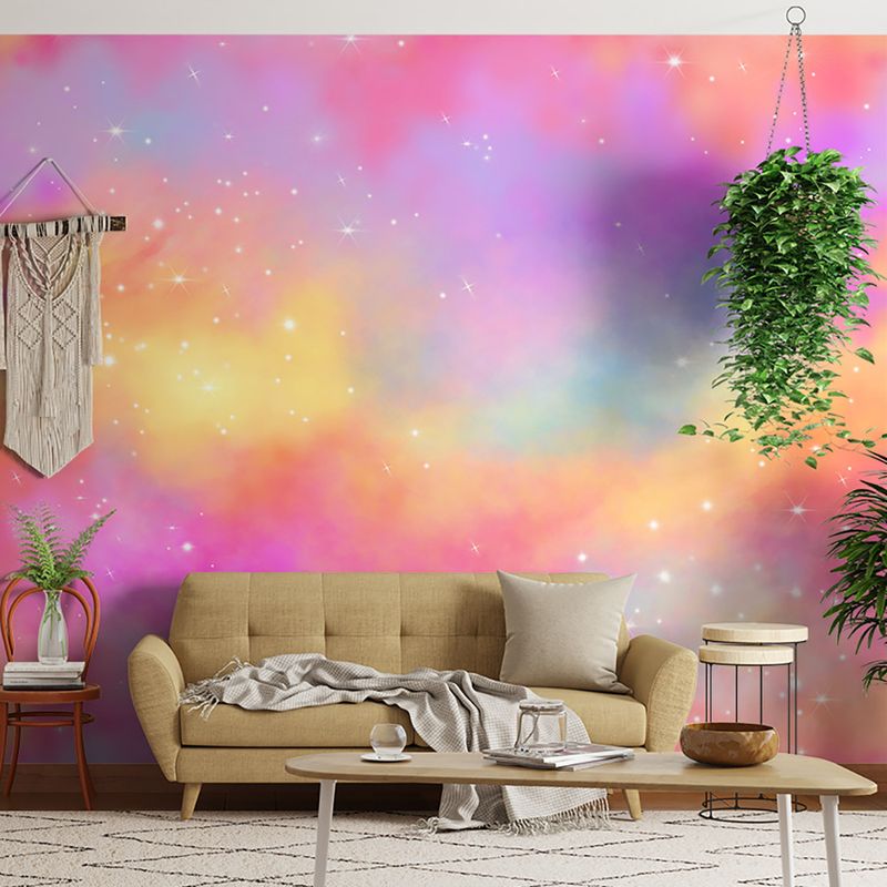 Painel-de-Parede-Nebulosa-Rosa-e-Amarelo